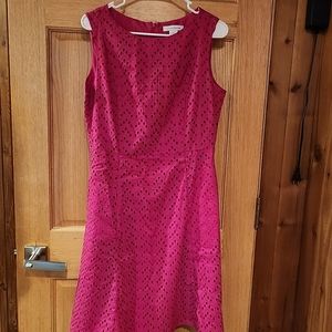 Liz Claiborne size 8 Midi-dress. Pink. Lined with pockets. Like Brand new.